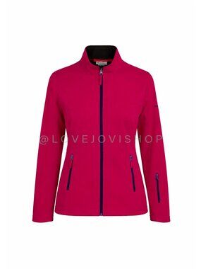 Athleisure |  Free Country Soft Shell Jacket Fleece Lined Zip Up | Pink Red | M